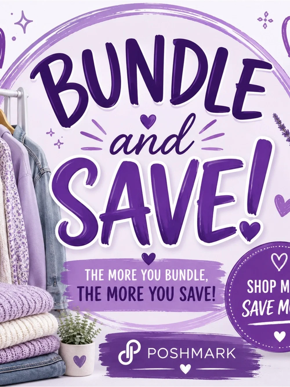 Poshmark Promotional Graphic - Lavender Bundle & Save
